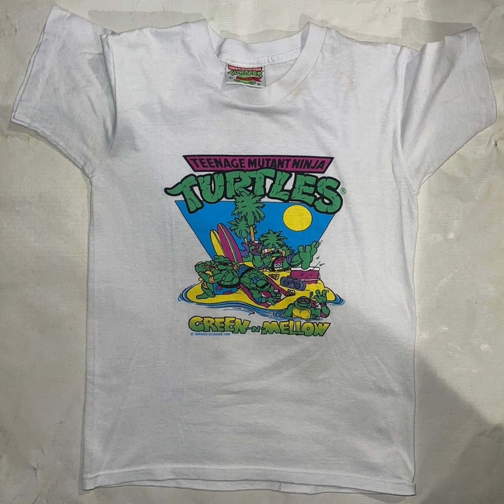 1990 mirage studios vintage teenage mutant ninja turtles kids shirt